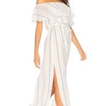 Joie  Almante Off Shoulder Striped Midi Dress Size Small‎ Cotton Photo 0