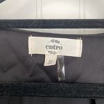 Entro Black Satin Bubble Puff Sleeves Faux Wrap Dress High Low Hem Belt‎ Midi S Photo 6