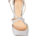 Badgley Mischka Jewel Wedge Heel Sandals Platform Silver Size 10M New w/o box Photo 4