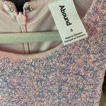 Abound  Pink Clear Shine Iridescent Sequin Bodycon Mini Tank Dress size Small Photo 3