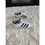 Adidas  Superstar White Black Stripe Sneakers Casual Comfort Athleisure‎ Shoes Photo 3
