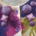 Kenar FINAL MARKDOWN Ladies’  Floral Cardigan w/Beaded Neckline (M) Photo 5