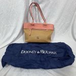 Dooney & Bourke Beacon Weave Coral Pink Zip Tote Purse Bag Photo 1