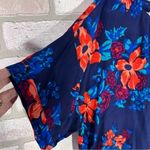 Plenty By Tracy Reese  Floral Print Short Sleeve Tassel Hem Blouse Size XS Photo 2