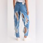 frame denim Frame Atelier Le High N Tight Straight Dreamland Shred Ripped Jeans size 28 Photo 1