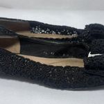 Salvatore Ferragamo Flats Womens Bombay Black Lace Ballet Slip On Crochet Photo 0