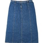 Vintage 90s Casual Corner Annex Denim Maxi Skirt Blue Size L Photo 0