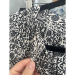 Rebecca Taylor  Silk Black White Floral Mini Tie Waist Flowy Dress Size 0 Photo 6