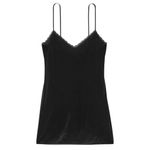 Victoria's Secret Victoria’s Secret Black Velvet Lace Trim Chemise Slip Dress Nightgown XL Photo 2