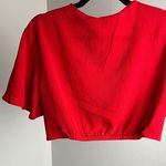 Divided H&M Red Crop Blouse Photo 4