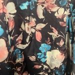 Torrid Madison Long Sleeve Floral Satin Black Button Up Shirt size 1 (14-16) Photo 8