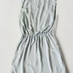 Krisa Revolve   Sleeveless Green Drop Waist Quiet Luxury‎ Mini Dress Pockets  L Photo 3