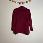 J.Crew  burgundy knit sweater open blazer Photo 3