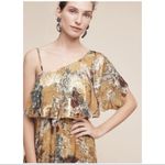 Hemant and Nandita Silk Gold Blooming Dress Size Medium New with Tags Photo 2