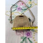 Simply Noelle  Straw Woven Crossbody Bag Beige Tan Multi Color Accent strap Photo 6