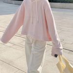 Cozy Milky Pink Hoodie with pockets Size M Photo 0