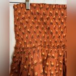 Madewell Smocked Pull On Orange Floral Tiered Mini Skirt G47 Photo 5