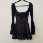 House Of CB House‎ of CB size S taller'Analissa' Black Lace Corset Dress NWOT Photo 3