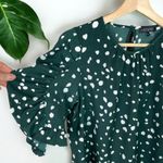 1. State  Painted Dot Puff Sleeve Top in Forest Green Photo 6