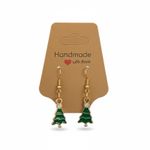 Artisan Handmade Christmas Tree Earrings Photo 0