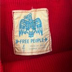 Free People VINTAGE : Red Corduroy Skirt purple tier and removable Pom-pom belt Photo 7