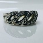 925 Sterling Silver And Crystals Ring Photo 2