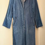 Vintage Learsi long denim duster or trench coat Blue Size undefined Photo 0