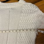 Torn By Ronny Kobo  white lace up ruffle sweater Photo 9