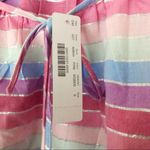 J.Crew  Peasant Top in Metallic Pastel Stripe NEW Photo 6