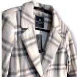 Bagatelle Cropped Blazer Cream, Gray and Beige Women’s Size Medium Single Button Photo 1