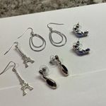 Lot Of 4 Costume Jewelry Pierced Earrings Mostly Dangle Mix Photo 0