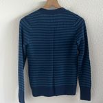 Halogen 100% Merino Wool Blue Artsy Cardigan Sweater Small Photo 4