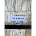 Lost + Wander  Womens Cable Knit Sweater Dress Small Cream Acrylic Photo 3