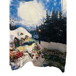 Collections Etc Women's Christmas Winter Scene Bedazzled Shirt Sz XL Festive Blue Photo 2