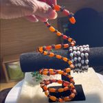 🛜🛜🛜BOGOHO 🛜🛜🛜set of 2 Multicolor Beaded Bracelets Orange Photo 3