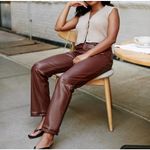 Abercrombie & Fitch 90s Straight Ultra High Rise Vegan Leather Pants 26 2XS Photo 1