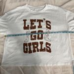 Womens White Lets Go Girls Graphic TShirt Country Western Boots Tee Size X Large Photo 6