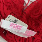 PINK - Victoria's Secret  CROCHET LACE‎ Red Bra BRALETTE SIZE L Photo 12