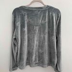 Juicy Couture  velvet Sweatshirt Pullover XLARGE Gray Velour Crew Neck Photo 5
