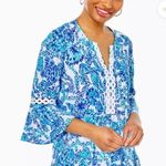 Lilly Pulitzer Hollie Tunic in Turquoise Oasis Shell Me You Love Me size XS Photo 0