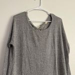 Garage Light Gray Heather Long Sleeve Lightweight Sweatshirt Sz Medium Tie Back Photo 0