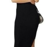 ALC Frank A.L.C. Annina Ribbed Midi Asymmetrical Dress Black Size Medium Photo 0