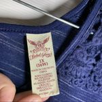 Faded Glory  Navy Print V Neck Short Sleeve Aline Top 1X Photo 1