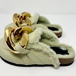 NEW JW Anderson Fuzzy Mule Clog Slip On Flat Light Mint Green EU 36 Size 5 Photo 4