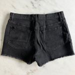 J.Crew  Re-Imagined Black Denim Shorts Raw‎ Hem Button Fly Women's Size 31 Photo 3