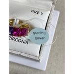 Rachel Zoe NWT Sterling Silver Size 7 ICE Rainbow CZ Eternity Band Ring Vermeil Photo 1