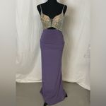 LA FEMME Lavender & Stone Formal Gown Size 2 Photo 3