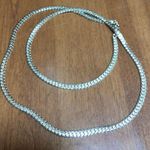 Vintage Gold Tone Flat Chain Necklace 30” Photo 4