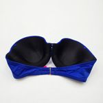 Victoria's Secret  Blue Padded Strapless Bikini L Top Swimwear Large 32DD Photo 2