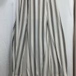 Candie's Dramatic Slit Lined Keyhole Halter Maxi Dress Black/White Stripe SZ XL Photo 2